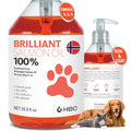 Salmon Oil for Dogs - Healthy Skin & Coat, All Natural Norwegian Fish Oil Food Supplement for Pets, Omega 3 EPA DHA, Ideal for Shedding, Allergy, Itching, Dry Skin, Joint & Bone Health - 16.9 Oz