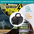 hygger Rechargeable Aquarium Pond Air Pump, Powerful Quiet Commercial Tank Air Pump with Hose Air Stone Check Valve Adju