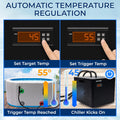 SereneLife 79-Gallon Cold Plunge Chiller – 1/3 HP Ultra-Quiet Aquarium, Hydroponics & Fish Tank Cooling System with Tita