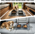 PICCYIN No Spill Collapsible Dog Bowls with Mat, 20oz 2-in-1 Roll-Up Silicone Pet Feeding Station, Portable BPA-Free Travel Dog Bowls for Car, Camping, and Outdoor Use