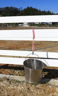 T TEKE Adjustable Heavy Duty Bucket Strap Hanger with Easy-on Hook (4 Pack), for Hay Nets, Buckets and Other Feeders