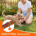 Fall Dog Collar, Autumn Dog Collars with Plaid Pattern, Adjustable Cotton Puppy Collar for Small Medium Large Dogs, Cute
