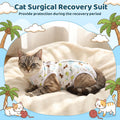 6 Pack Recovery Suit for Cats, Breathable Female and Male Onesie Cat Recovery Suit E Collar Alternative Pajama for After