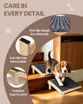 2-Pack Dog Ramp for Stairs,Foldable Dog Ramp Solid Wood Anti-Slip Pet Steps