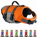 MKLHGTY Dog Life Jacket, Reflective Adjustable Dog Vest with Rescue Handle for Swimming & Boating, Ripstop Pet Safety Life Preserver for Small, Medium & Large Dogs