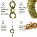 Hermit Crab Climbing Toy, Hanging Moss Climbing Rings for Hermit Crab Tank Accessories, 11 in Crabitat Decor with Rope, 