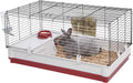 MidWest Homes for Pets 158 Wabbitat Deluxe Rabbit Home, Rabbit Cage, 39.5 L x 23.75 W x 19.75 H Inch, Maroon/White