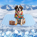 Cooling Mat for Dogs Extra Large 43" x 31", Q-Max>0.5 Cooling Pet Bed Outdoor & Indoor Use w Ice Silk Fabric & Waterproof Cover, Summer Cool Pad for Dog, Non-Slip Washable Pet Blanket for Crate Kennel
