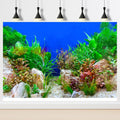 Aquarium Background Green Aquatic Plant Stone River Bed and Lake Fish Tank Background Decor Underwater Grass Leaves with
