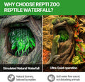 REPTI ZOO Reptile Waterfall Drinking Fountain with Food Dish, 1000ML Large Reptile Terrarium Water Dispenser for Bearded