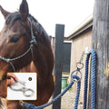 2pcs Horse Tie Ring, Heavy Duty Stainless Steel Tie Ring Horse Training Equipment with Eye Bolt,Quick snap,Humane and Sa