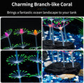 Uniclife Strip Coral Plant Ornament Glowing Effect Silicone Artificial Decoration for Fish Tank, Aquarium Landscape - Gr