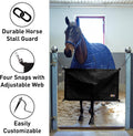HORZE Durable Polyester Horse Stall Guard with Adjustable Straps | Measures 40" x 24" - Black - One Size