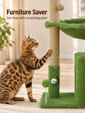 Woochpet 38'' Cat Tree Condo with Hammock Cat Tower with Scratching Posts Green Large