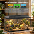 PAIZOO LED Rechargeable Reptile Thermometer Hygrometer Always-on Display