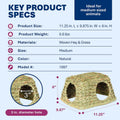 Prevue Pet Products Nature's Hideaway Grass Hut Small Animal Toy - Medium
