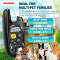 Dog Shock Collar with Remote Control- Electric Collar for Dogs Training Rechargeable, Training Collar for Small Medium L