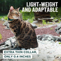 OutdoorBengal Durable Breakaway Cat Collar, No Bell (Blue, M/L)