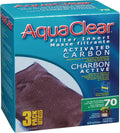 Fluval AquaClear 70 Activated Carbon Inserts, 3-Pack, White