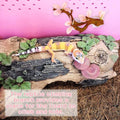 kathson 2 PCS Reptile Corner Branch, Lizard Climb Branches Decor Terrarium Plant Decoration with Suction Cup Reptile Tan