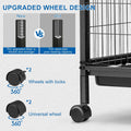 HABUTWAY 50''H Metal Small Animal Cages, Rolling Chinchilla Cage with Removable Ramps, Lagre Cage for Chinchillas/Guinea