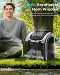 Pecute Cat Backpack with Widened Interior Space, Upgraded Dog Backpack Carrier with Various Ways to Carry, Pet Backpack 