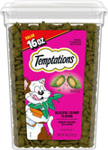 Temptations Cat Treats, Classic Crunchy and Soft Cat Treats, Blissful Catnip Flavor, Catnip Treats, 16 oz. Tub