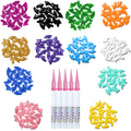 MiiOUU 10x Colors / 100 pcs Cat Nail Caps | Cat Claw Covers with Adhesives and Applicators | Alpha (S)
