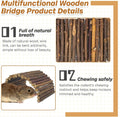 PIVBY Hamster Bridge Wooden Mouse Ladder Natural Rat Chew Rodents Toys for Chinchillas Guinea Pigs Hamster Mouse Rat Sma