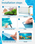 Mindsoft 4 Pack Aquarium Background, 48 x 18 Inch