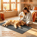 Aethycovi Dog Crate Mat, 47"x32" Striped Design Extra Thick Pet Mats for Under Dog Crate Cages, Absorbent Urine, Puppy Pee Pad Reusable Washable Floor Protector Waterproof Non-Slip (Dark Gray - M)