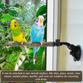 2 Pcs Parrot Perch Stand, Strong Suction Cup Bird Perch, Movable Perch Stand Bird Training Set, for Window Mirror Car Sh