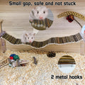 Rat Bendy Long Suspension Bridges 19.7 x 2.7 Inch Hamster Climbing Ladder Flexible Wooden Bridge for Dwarf Hamster Sugar