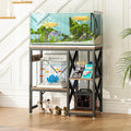 METYERRY 20-29-37 Gallon Fish Tank Stand with Power Outlet,Adjustable Shelf
