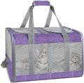 Soft-Sided Cat Carrier for 2 Cats, Gray, Breathable Mesh Design, Airline Approved Travel Bag for Small to Large Cats, Ex