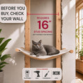 7 Ruby Road Alto Cat Wall Hammock Set — Wall Mounted Cat Shelves & Furniture with Climbing Steps for Large Cats, Holds 35 lbs, Indoor Climbing & Lounging, Replaceable Cushion