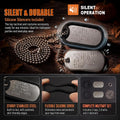 Stainless Steel Military Dog Tag Set with Chains and Silencers