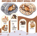Wenqik 2 Pcs Guinea Pig Fleece Hideouts, Blue, Khaki, Star
