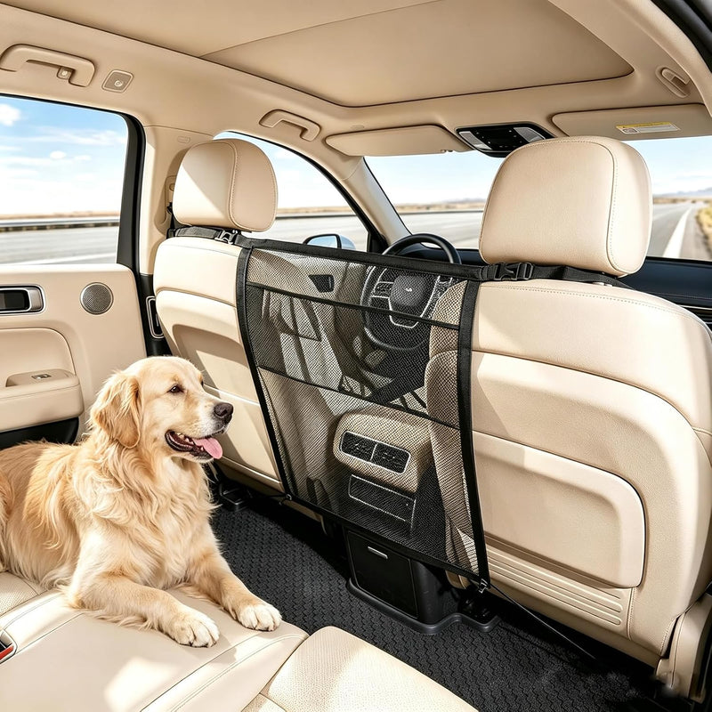 Car Net for Dogs,Dog Car Barrier Pet Divider Net for Cars and SUVs,Black