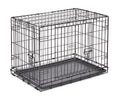 Midwest Homes for Pets 30-Inch New World Crate for Medium Breeds, 21-40 lbs, Double Door Folding Dog Crate, Leak-Proof Tray & Secure Latches, Portable, Durable & Easy to Assemble