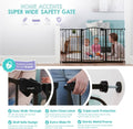 Regalo Safety 30.5-58" Extra Wide Arch Baby Gate with Door, Pressure Mount Walk Through Gate for Doorways & Bottom of Stairs, Babies, Toddlers & Pets, Tested & Safe, American Designed, American Owned