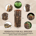 DECHOUS Natural Cork Bark for Reptile Hideout Round Cork Bark Tube Terrarium Accessories 7.8x3in Wood Tree Trunk Climbin
