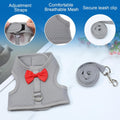 Rabbit Harness and Leash Set,Bunny Leash for Walking Escape Proof,Bunny Clothes with Cute Bow Mesh Breathable Adjustable