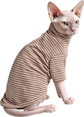 Striped Sphynx Cat Clothes Hairless Cat Fleece Sweater