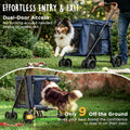 CANINE CANYON Scout Pet Stroller, Heavy Duty Dog Stroller for Large/Medium Dogs, Foldable Pet Stroller for 2 Small Dogs 