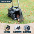 Stainless Steel Dog Pooper Scooper,40" Long Handle Swivel Bin, Rake and Spade,20 Waste Bags & Hook - Heavy Duty Portable