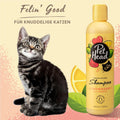Pet Head Felin' Good Cat Shampoo | Fruity Scent | Shampoo for Smelly Cats | Nourishing & Deodorizing | Vegan | Lick-Safe | Gentle Formula for Kittens | Made in USA | 10.1 fl. oz.