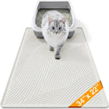 Cat Litter Box Mat - L Large Size 34 x 22 in, Water Proof, Kitty Litter Trapping Mat, Easy to Clean, Scatter Control, Od