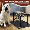 Flodomix Elevated Dog Bowls, Metal Raised Dog Bowl Stand with 2 Thick 58oz Stainless Steel Food Bowls & Non-Slip Mat - 11.8" Tall for Medium/Large Breeds