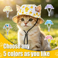 Dog Sun Hat, Hat for Dogs with Ear Holes, Pet Apparel Accessories, Breathable Drawstring for Summer Sun Protection, Outd